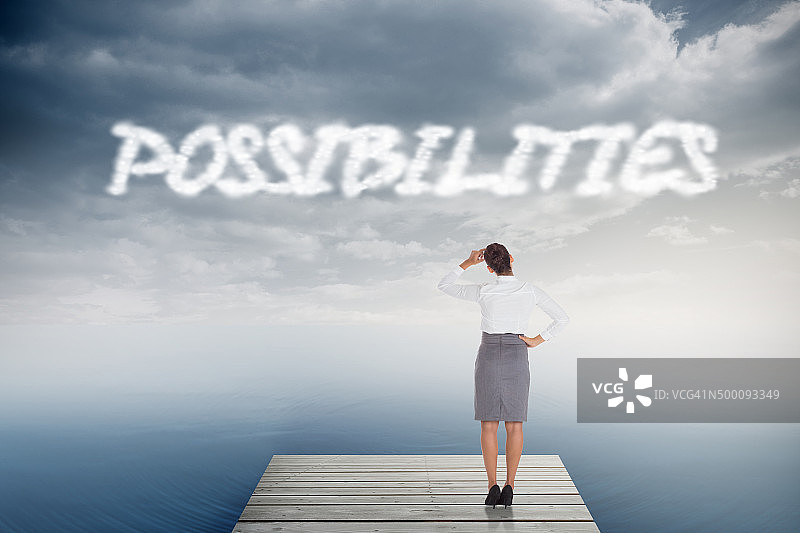 阴天海洋的可能性图片素材