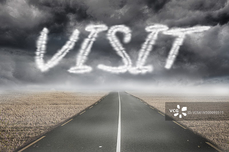 雾 ब्राउन色风景街道游览图片素材