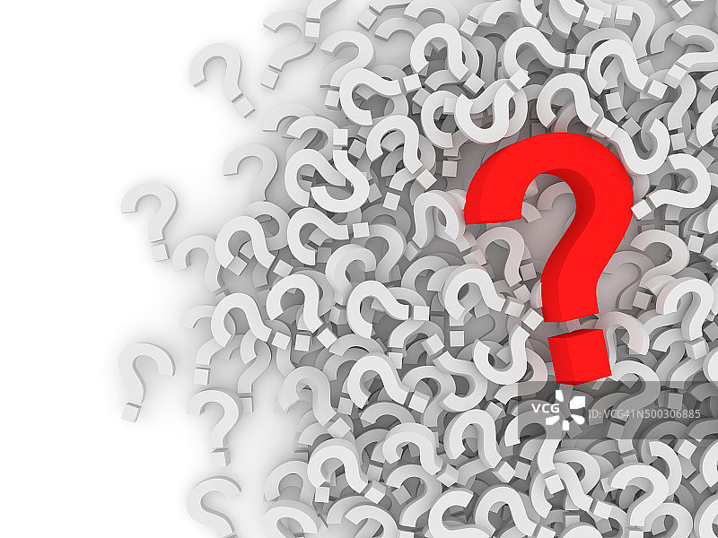 白色背景上带有文本位置的问号图片素材