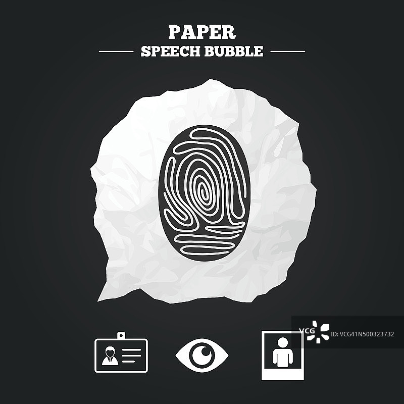 身份识别卡徽章图标：眼睛符号图片素材