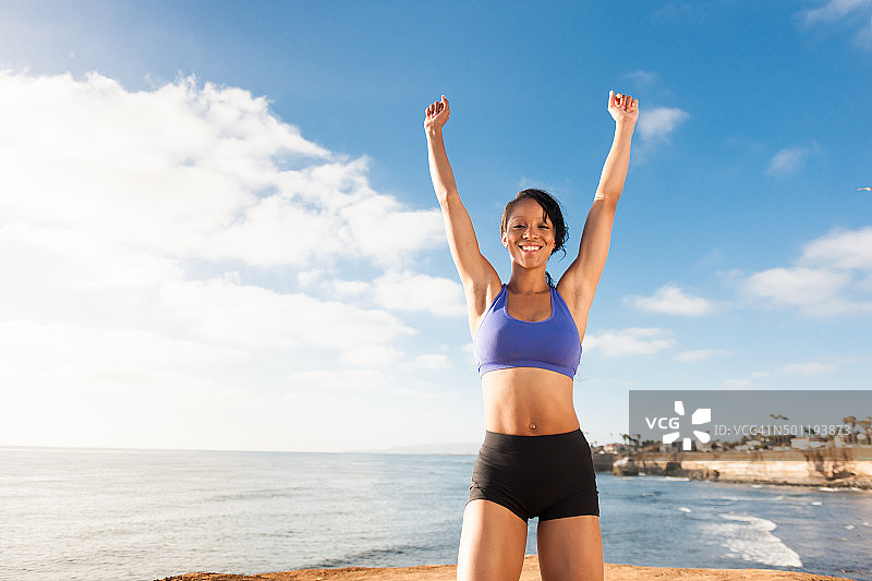 慢跑者欢呼图片素材