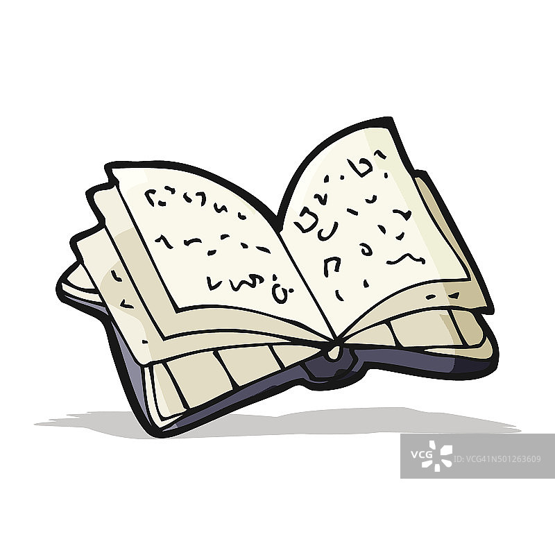 卡通打开的书本图片素材