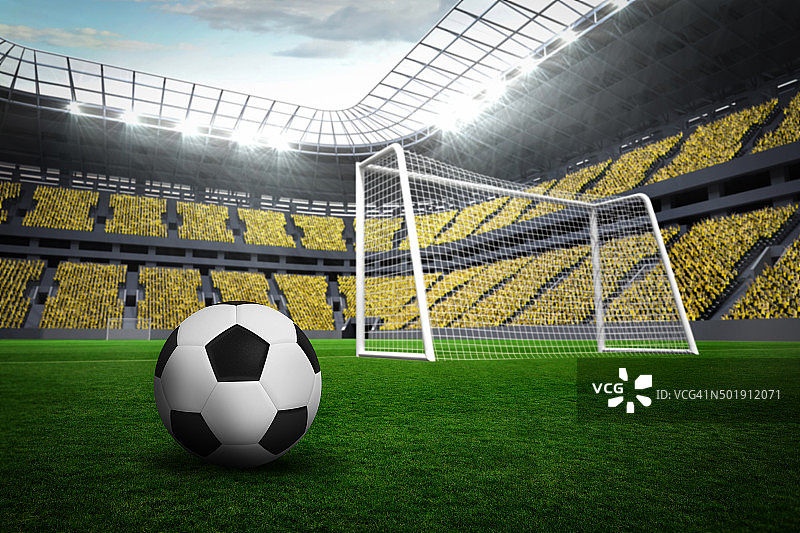 黑白皮革足球图片素材