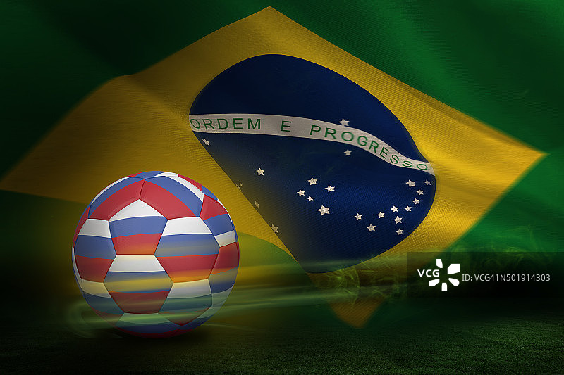 俄罗斯配色足球图片素材