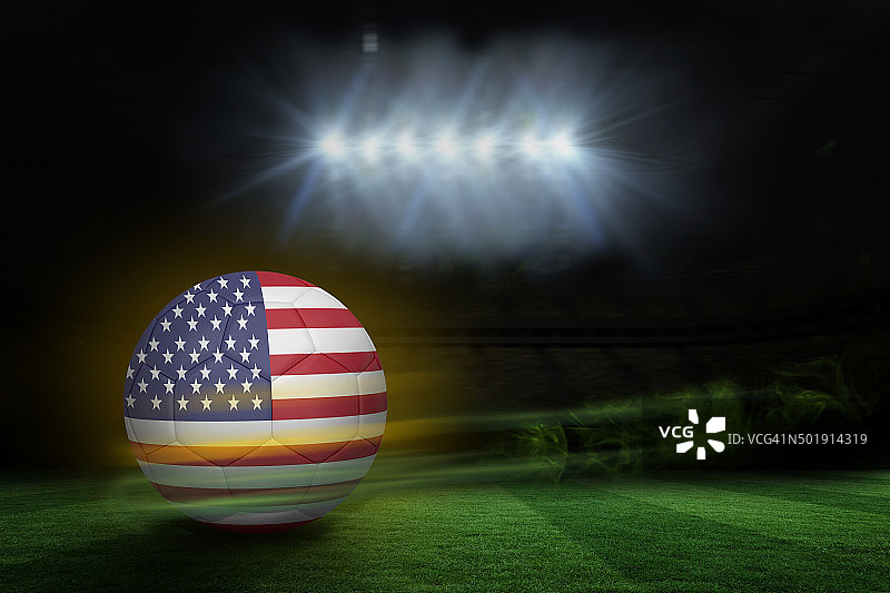美国配色足球图片素材