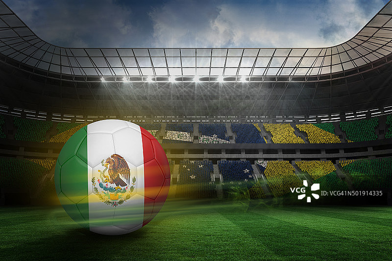 墨西哥配色的足球图片素材