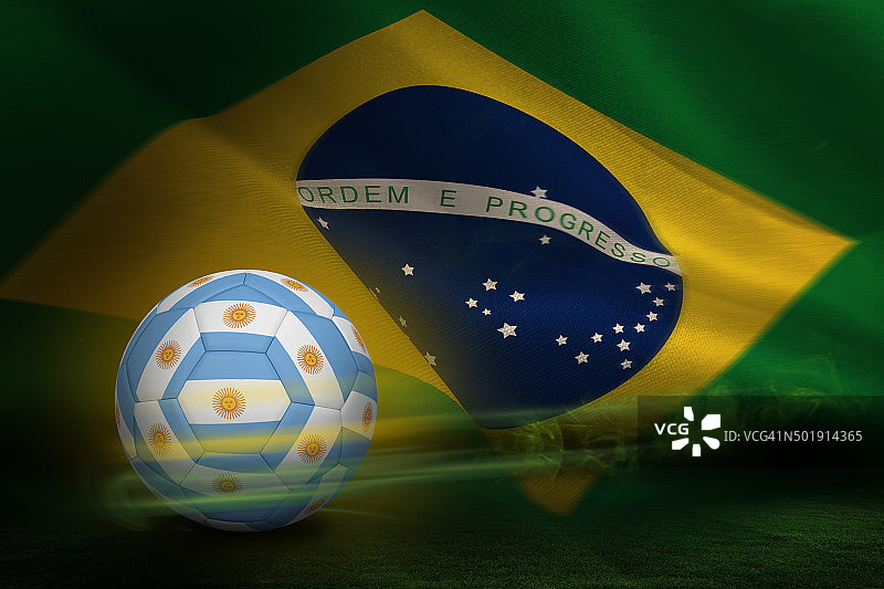 阿根廷配色的足球图片素材