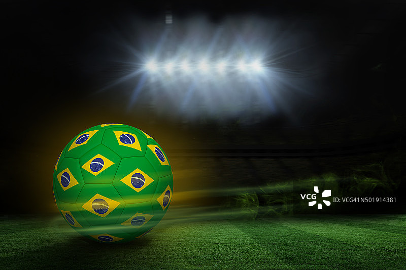 巴西配色足球图片素材