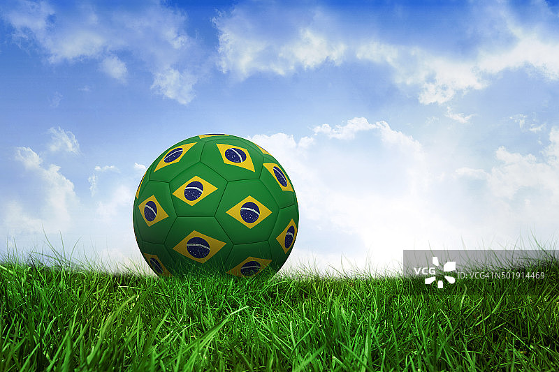 巴西配色足球图片素材