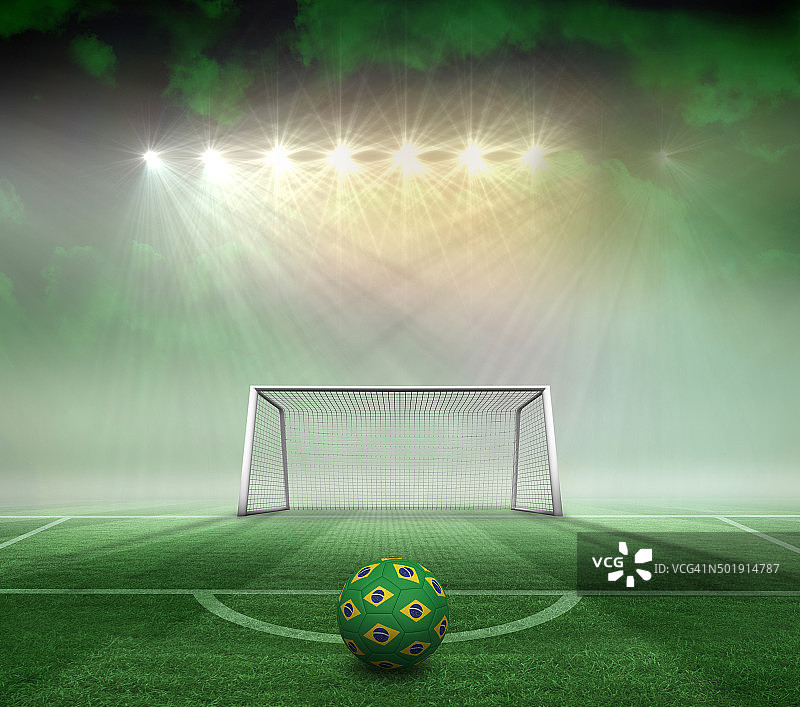 巴西配色足球图片素材