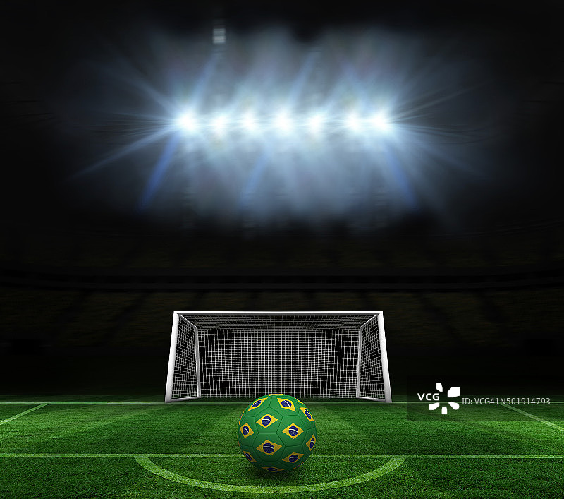 巴西配色足球图片素材