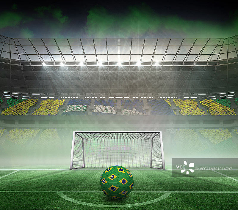 巴西配色足球图片素材