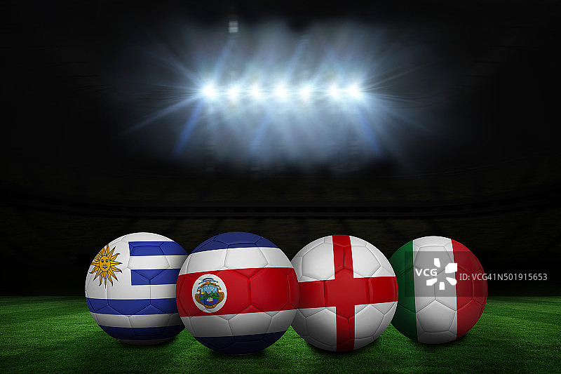 世界杯D组颜色的足球图片素材