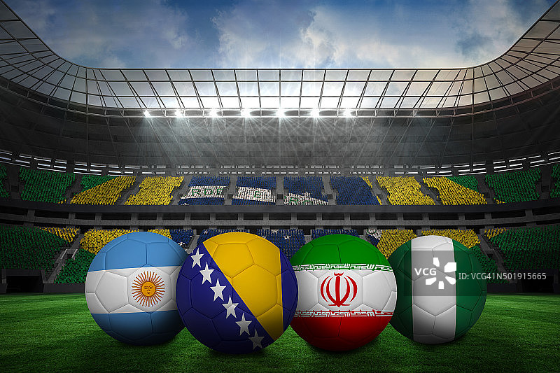 世界杯F组颜色的足球图片素材