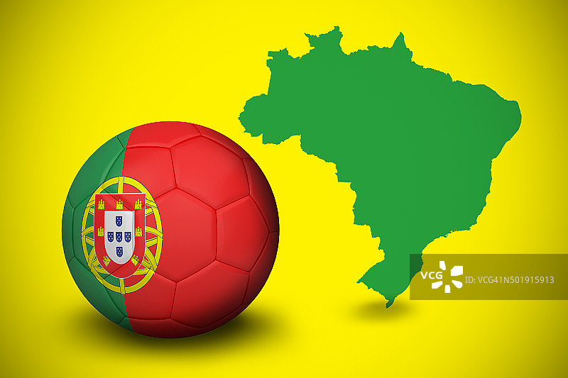葡萄牙配色的足球图片素材