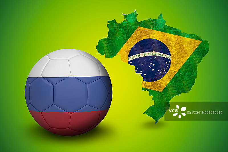 俄罗斯配色足球图片素材
