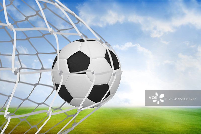 球网后的足球图片素材