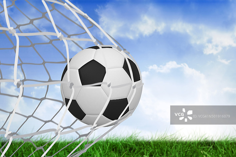 球网后的足球图片素材