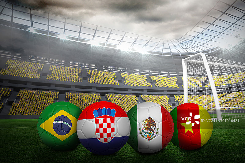 一组世界杯足球图片素材
