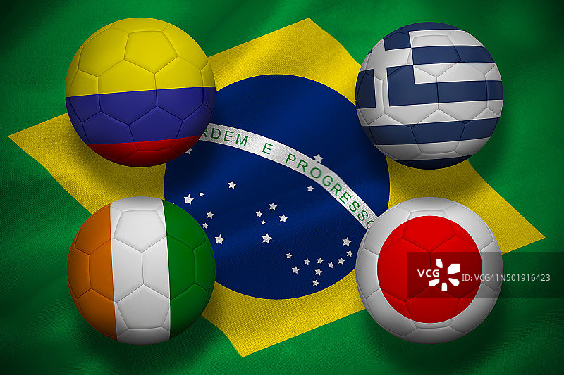 世界杯足球合集图片素材