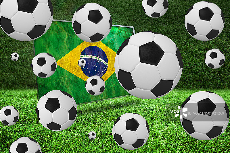 黑白足球图片素材