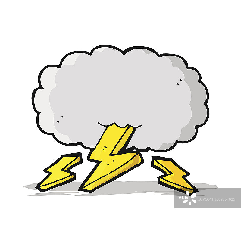 卡通雷云图片素材