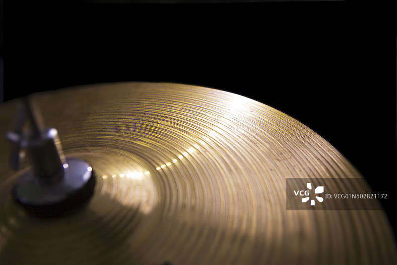 音乐用复古踩镲特写图片素材