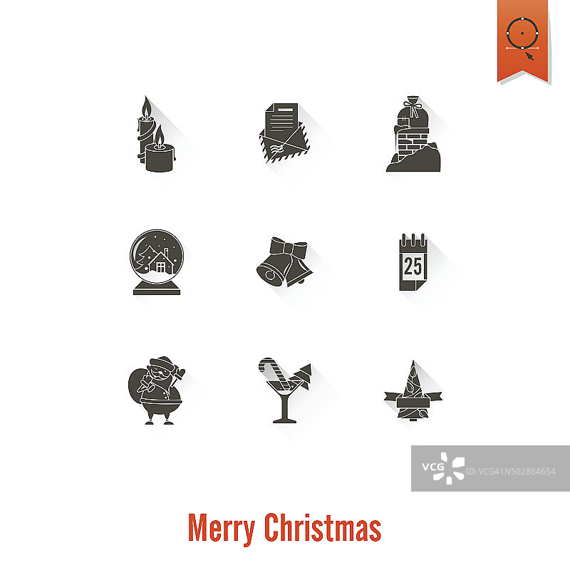 圣诞节和冬季图标收藏图片素材