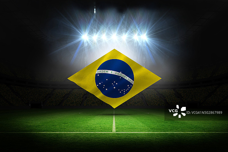 数字生成的巴西国旗合成图像图片素材