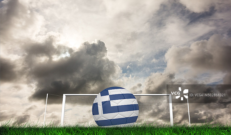 希腊配色足球合成图像图片素材