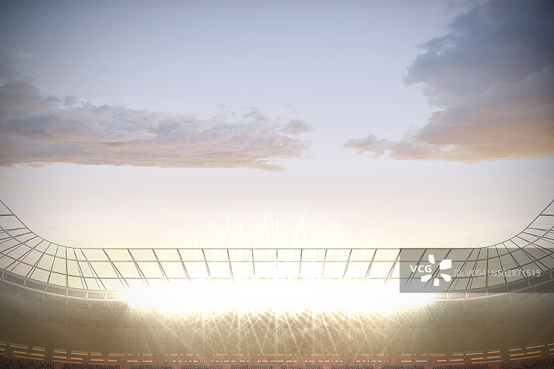 带有聚光灯的大型足球场图片素材