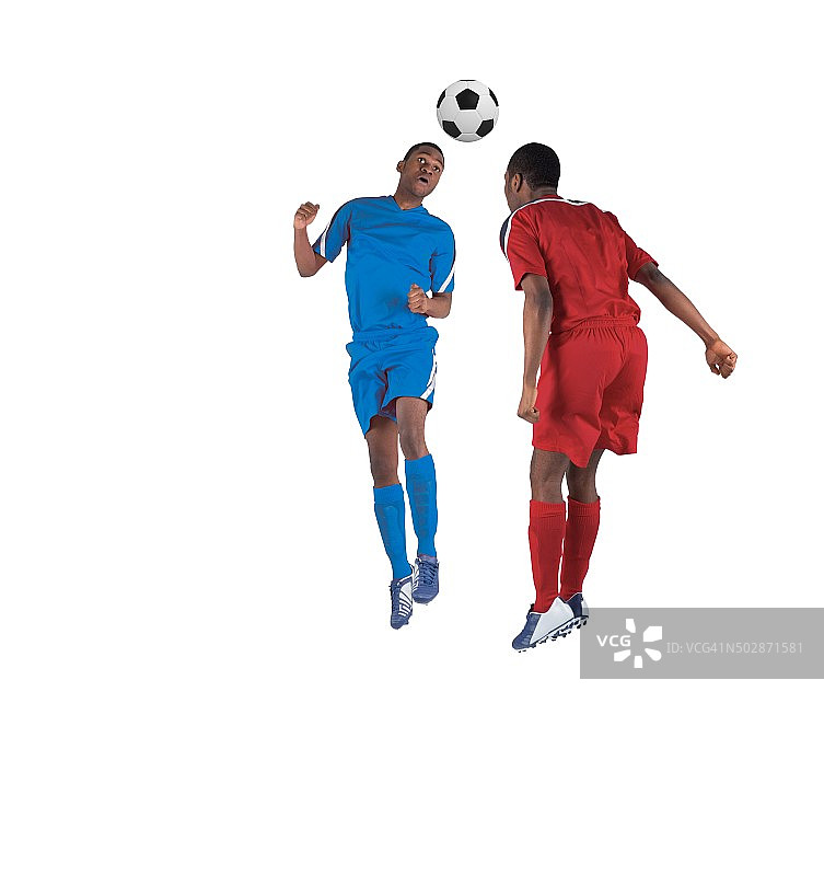 足球运动员争抢足球图片素材