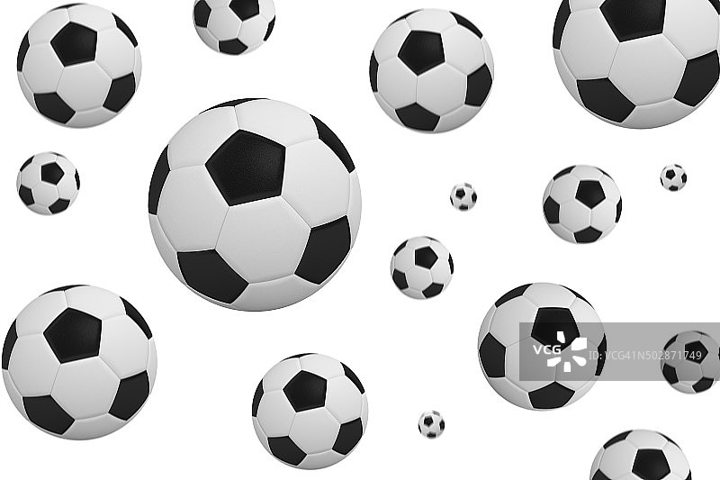 黑白足球图片素材