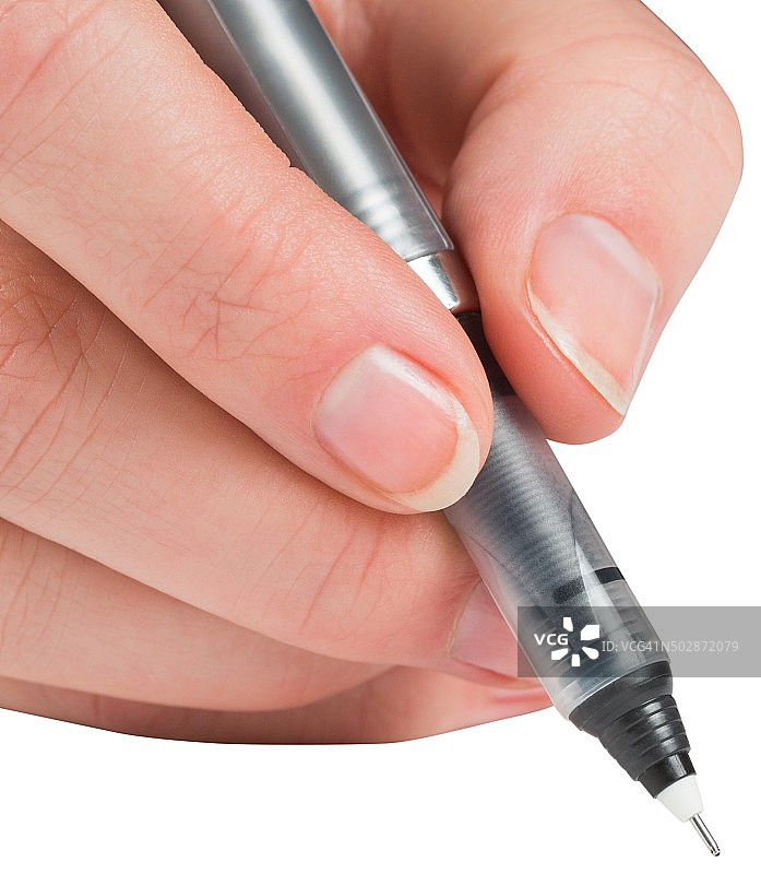 商务女人用钢笔书写图片素材