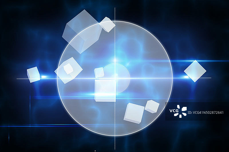 蓝色圆形科技设计图片素材