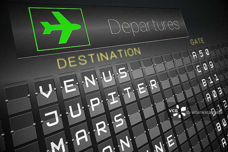 太空旅行离港信息显示屏图片素材