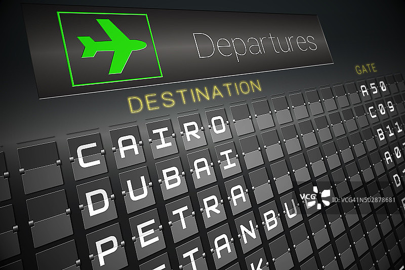 城市黑色离港信息显示板图片素材