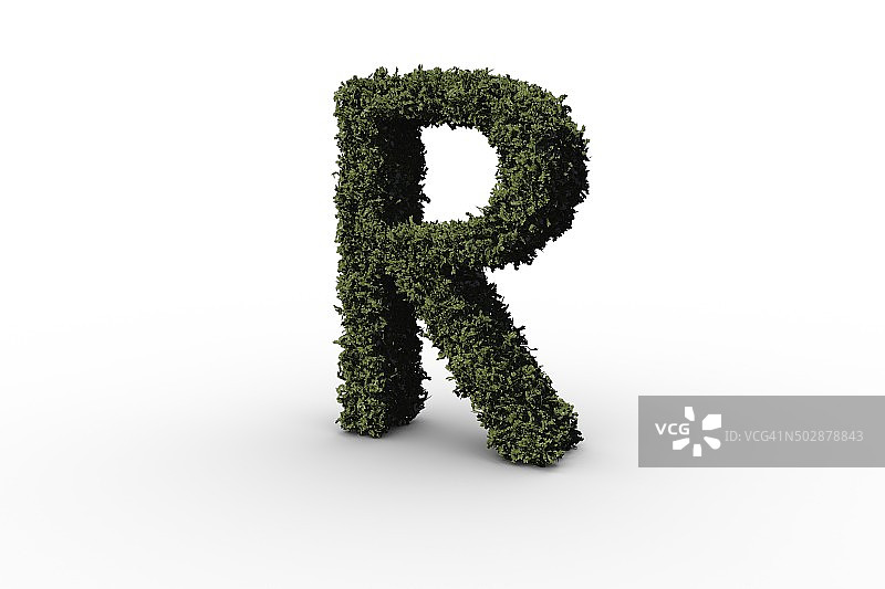 树叶组成的字母R图片素材