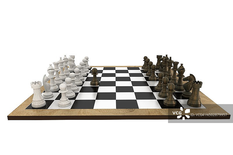 棋盘上对峙的棋子图片素材