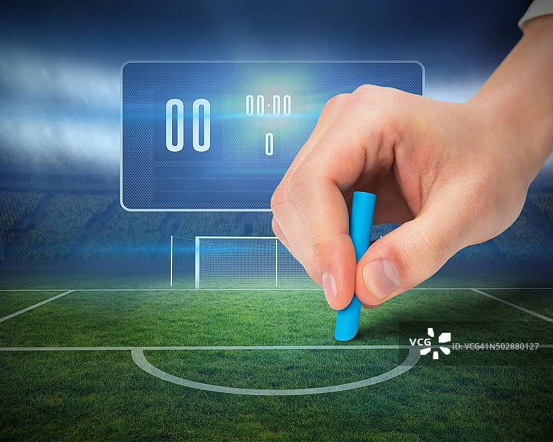 手绘足球场图片素材