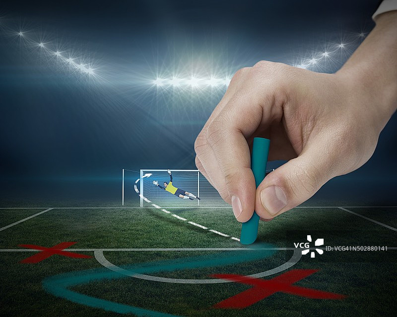 手绘足球战术图解图片素材