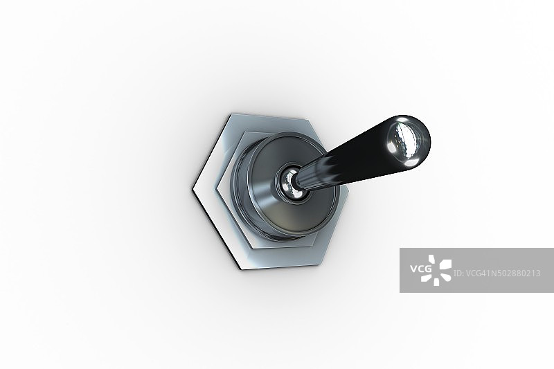 数字化生成的金属拨动开关图片素材