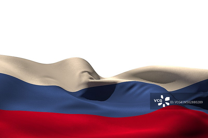 数字生成的俄罗斯国旗飘扬图片素材