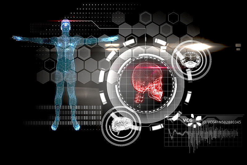蓝色黑色医疗界面图片素材