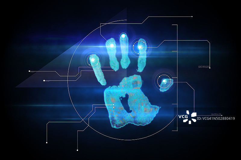 数字安全指纹扫描图片素材