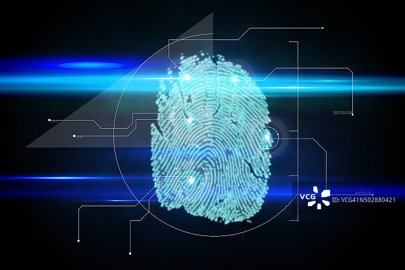 数字安全指纹扫描图片素材