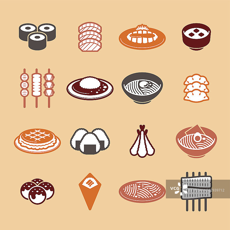 日式美食图标图片素材