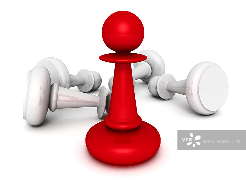 领导力概念红色兵卒向前图片素材