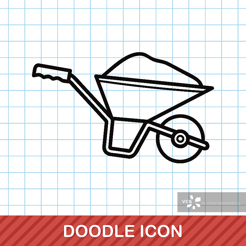 手推车涂鸦图片素材