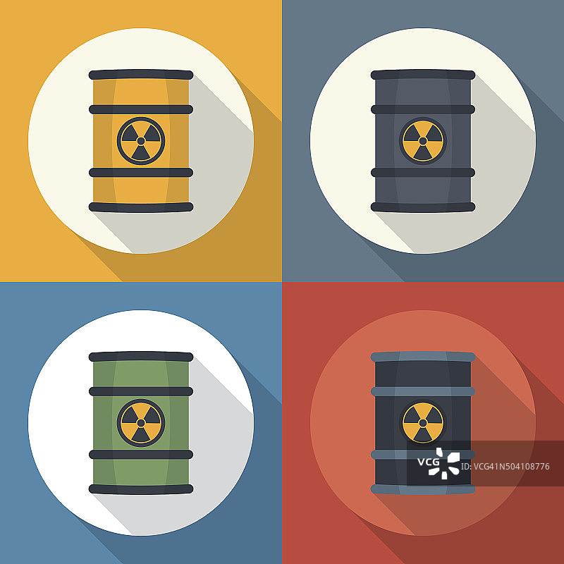 桶装放射性废物图片素材